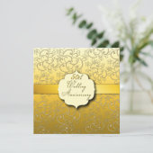 Invitation 50e anniversaire de mariage - Doré (Debout devant)