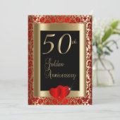 Invitation 50e anniversaire de mariage doré (Debout devant)