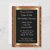 Invitation 50e anniversaire de mariage doré (Dos)