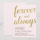 Invitation 50e anniversaire de mariage doré | Fête d'annivers (Devant / Derrière)