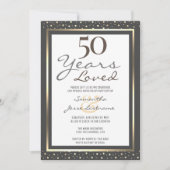 Invitation 50e anniversaire de Mariage Elegant Gold Invitatio (Devant)