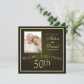 Invitation 50e anniversaire de mariage en or (Debout devant)