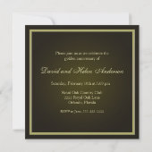 Invitation 50e anniversaire de mariage en or (Dos)