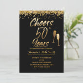 Invitation 50e anniversaire de mariage en or (Debout devant)