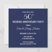 Invitation 50e Anniversaire de Mariage en Photo (Dos)