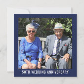 Invitation 50e Anniversaire de Mariage en Photo (Devant)