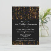 Invitation 50e Anniversaire de Mariage Étoiles Confetti Or (Debout devant)