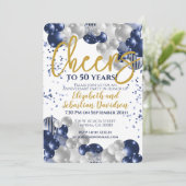 Invitation 50e anniversaire de mariage - Félicitations pour 5 (Debout devant)