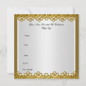 Invitation 50e anniversaire de mariage fête or (Dos)