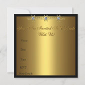 Invitation 50e anniversaire de mariage fête or (Dos)