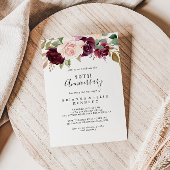 Invitation 50e anniversaire de mariage - Feuillage floral rus