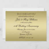 Invitation 50e anniversaire de mariage Flourish Golden (Dos)