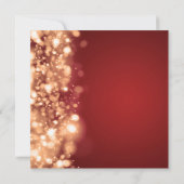 Invitation 50e anniversaire de mariage Glam Paillettes Or & R (Dos)