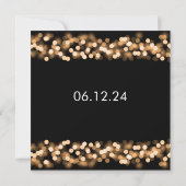 Invitation 50e anniversaire de mariage Gold Hollywood Glam (Dos)