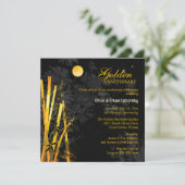 Invitation 50e anniversaire de mariage Golden Bamboos (Debout devant)