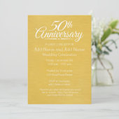 Invitation 50e anniversaire de mariage grande impression doré (Debout devant)