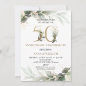Invitation 50e anniversaire de mariage Greenery (Devant)