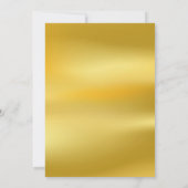 Invitation 50e anniversaire de mariage greenery feuille d'or (Dos)