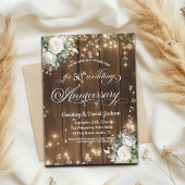 Invitation 50e anniversaire de Mariage Lumières à cordes rust