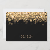 Invitation 50e Anniversaire de Mariage Lumières Dorées (Dos)