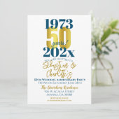Invitation 50e anniversaire de Mariage Moderne (Debout devant)