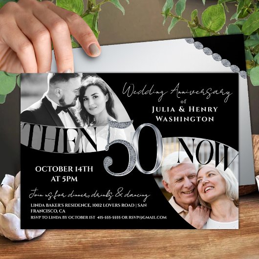 Invitation 50e anniversaire de mariage Moderne Prestige