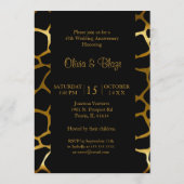 Invitation 50e anniversaire de mariage | motif girafe (Dos)