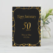 Invitation 50e anniversaire de mariage | motif girafe (Debout devant)