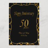 Invitation 50e anniversaire de mariage | motif girafe (Devant)