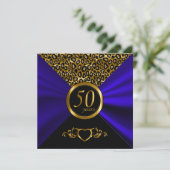 Invitation 50e anniversaire de mariage | Motif léopard (Debout devant)