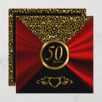50e anniversaire de mariage | Motif léopard