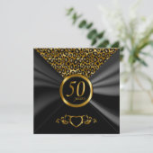 Invitation 50e anniversaire de mariage | Motif léopard (Debout devant)