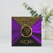 Invitation 50e anniversaire de mariage | Motif léopard (Debout devant)