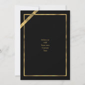 Invitation 50e anniversaire de mariage noir et or (Dos)