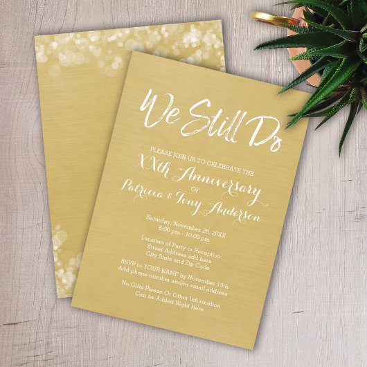 Invitation 50e anniversaire de mariage - Nous faisons encore 