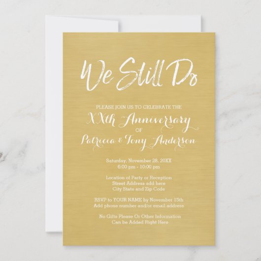 Invitation 50e anniversaire de mariage - Nous faisons toujour (Devant)