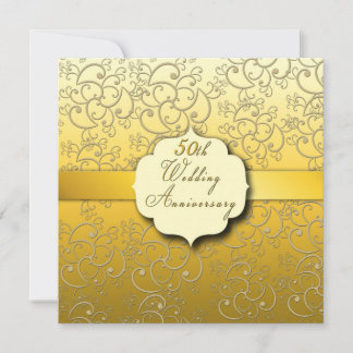 Invitation 50e anniversaire de mariage - Or