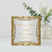Invitation 50e anniversaire de mariage or 2 (Debout devant)