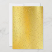 Invitation 50e anniversaire de mariage or feuille de papier m (Dos)