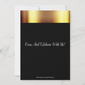 Invitation 50e Anniversaire de Mariage Or Noir (Dos)