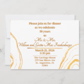 Invitation 50e anniversaire de Mariage Parti Anniversaire d'o (Devant)