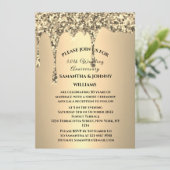 Invitation 50e anniversaire de Mariage Parties scintillant d' (Debout devant)