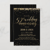 Invitation 50e anniversaire de mariage party (Devant / Derrière)