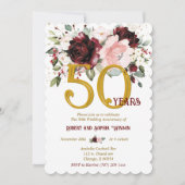 Invitation 50e anniversaire de Mariage personnalisé (Devant)