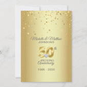 Invitation 50e anniversaire de mariage personnalisé (Devant)