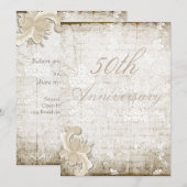 Invitation 50e anniversaire de mariage personnalisé style Tel (Devant / Derrière)