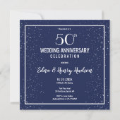 Invitation 50e anniversaire de mariage photo (Dos)