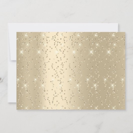 Invitation 50e Anniversaire de Mariage Photo Confettis Dorés (Dos)