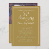 Invitation 50e anniversaire de mariage - Photo horizontale - (Devant / Derrière)