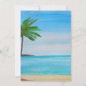 Invitation 50e anniversaire de Mariage Plage côtière tropical (Dos)